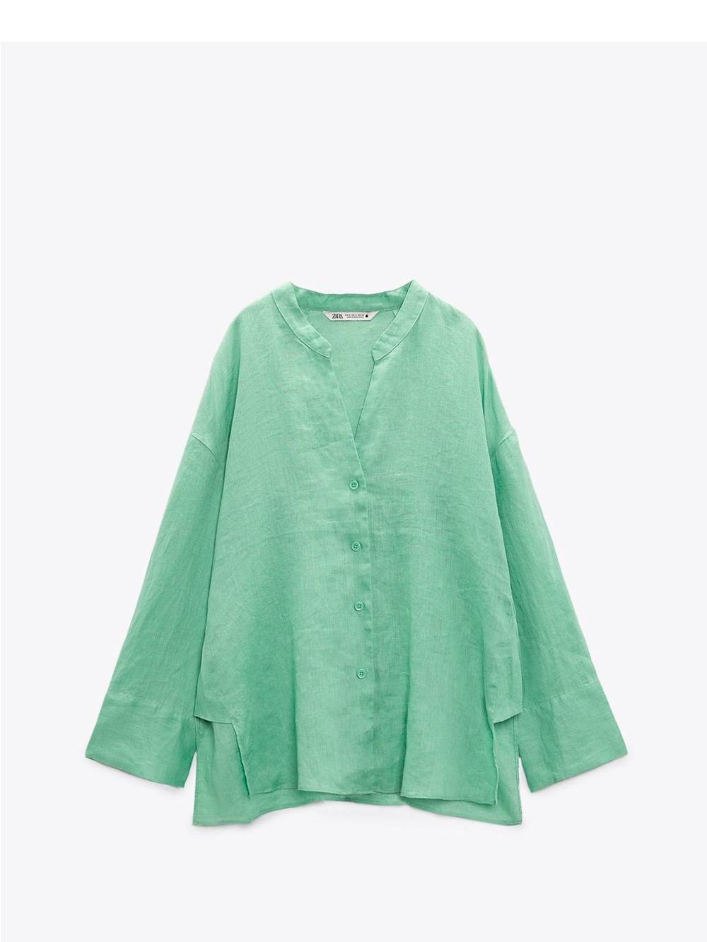 Zara Asymmetrical Linen Shirt
